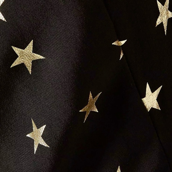 NWT RIXO London ‘Frankie’ Black & Gold Star Print Jumpsuit Size XXS / 2 - Picture 4 of 16